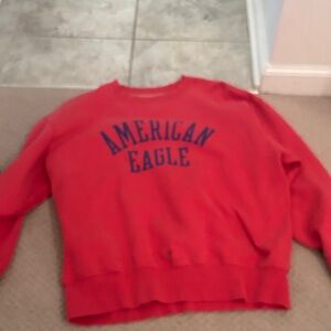 American Eagle Outfitters Red Crew Neck Sweater